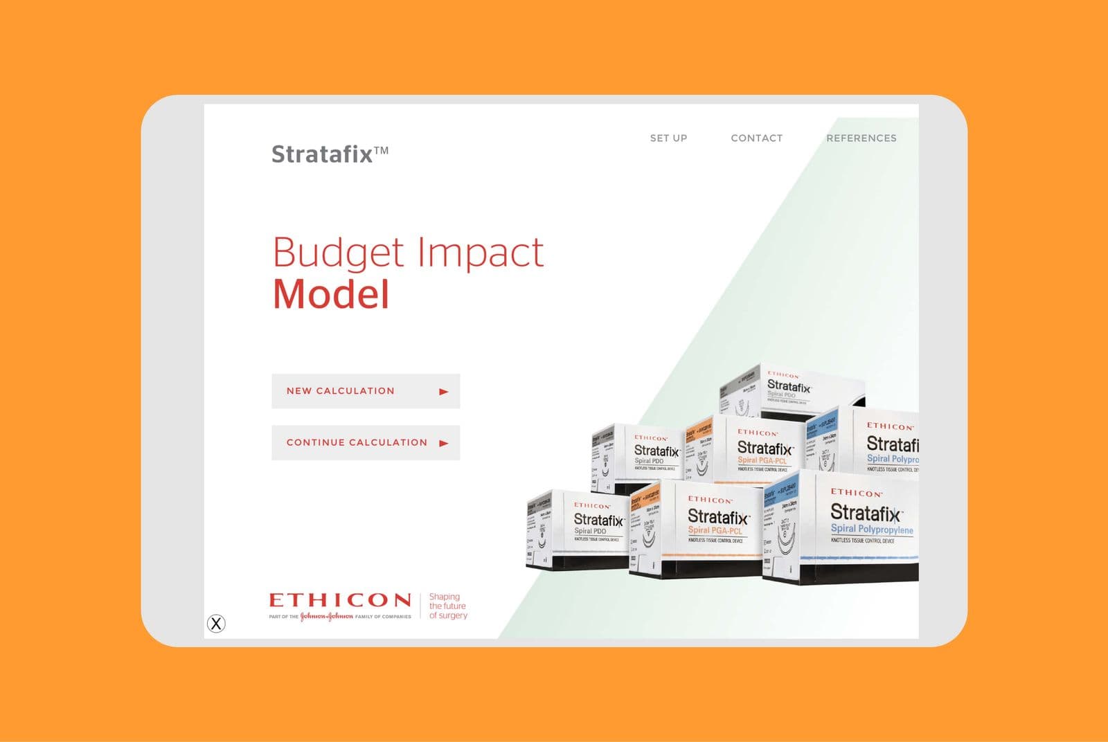 Healthcare Economics Calculator for J&J ETHICON