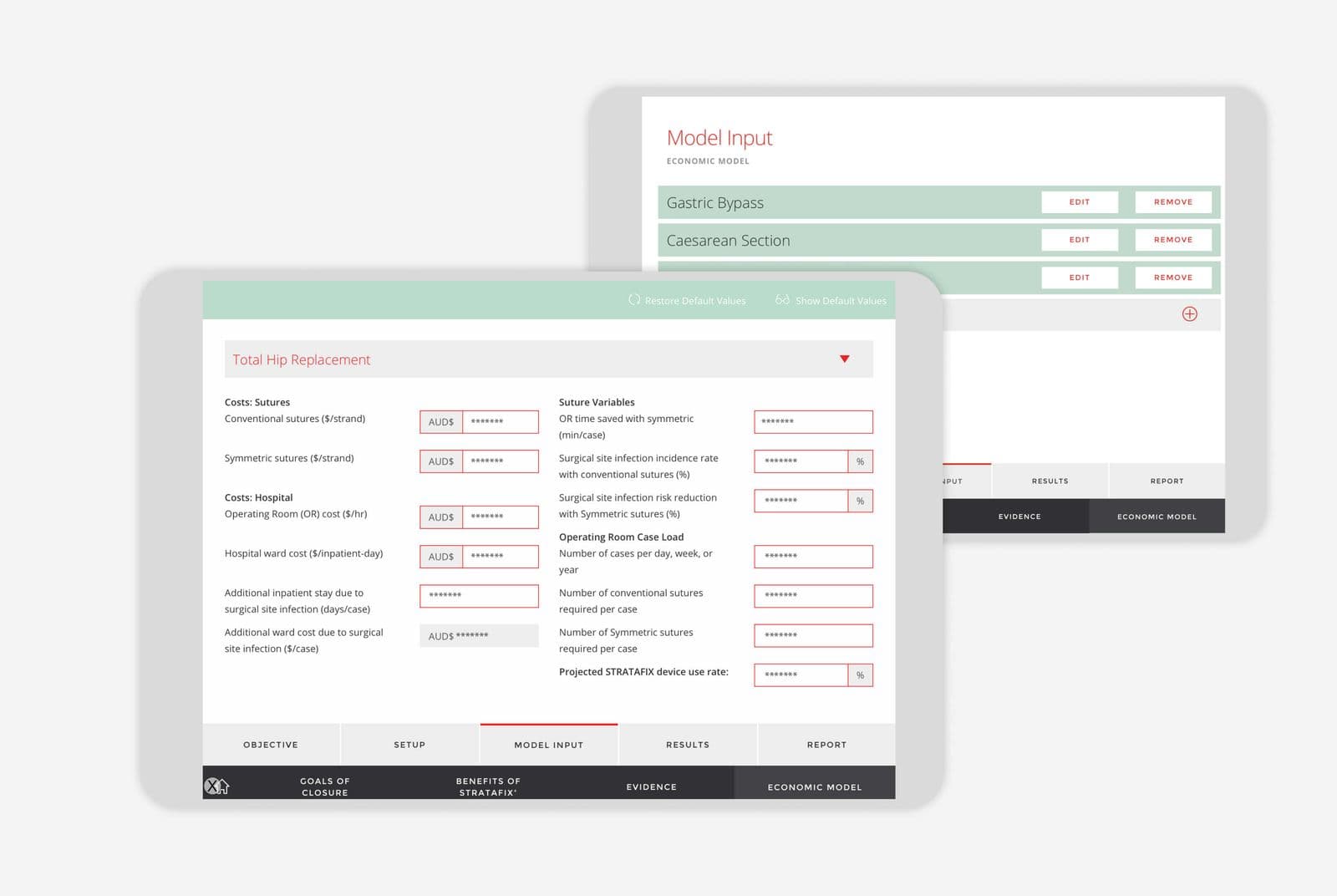 Healthcare Economics Calculator for J&J ETHICON